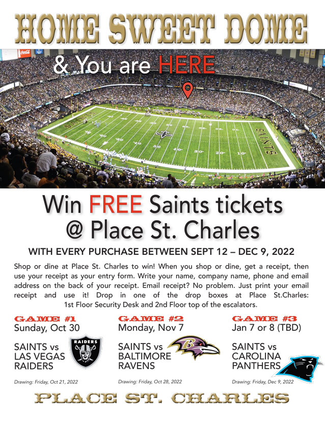 Saints Tickets Giveaway